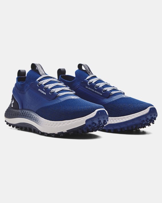 Men's UA Charged Phantom Spikeless Golf Shoes, Blue, pdpMainDesktop image number 3